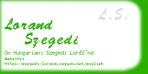 lorand szegedi business card